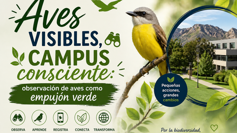 Aves visibles, campus consciente